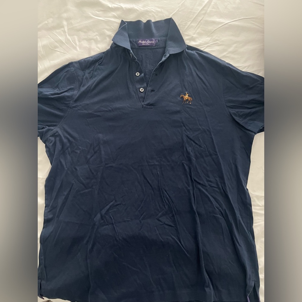 Ralph Lauren Navy Blue Polo Shirt Size L